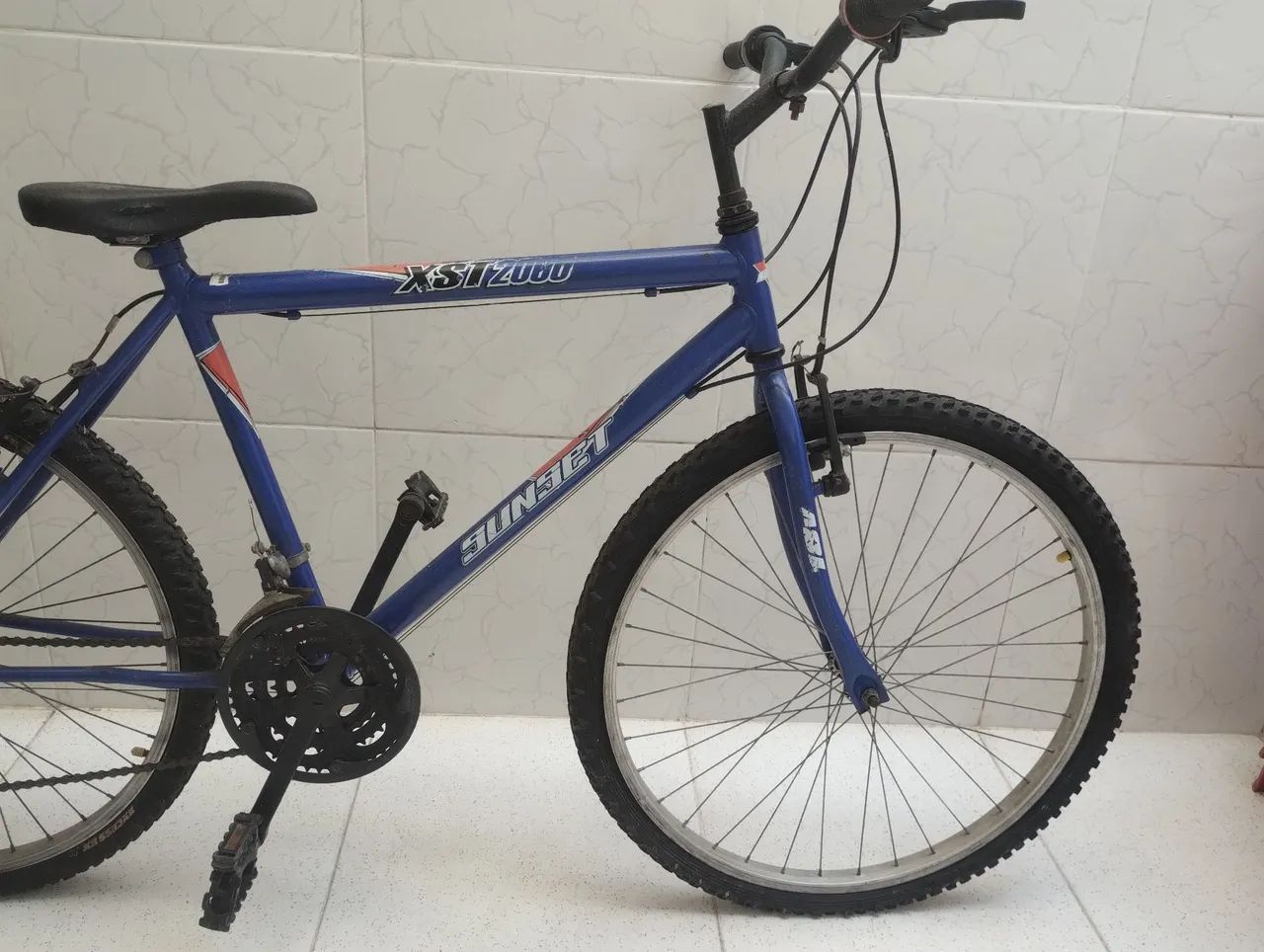Bicicleta Sunset XST2000 Azul Aro 26 com Marchas  - Foto 3