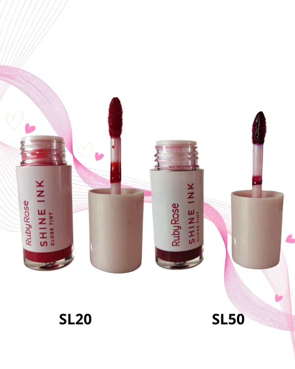 Kit 2 Lip tint Shine Ink Ruby Rose linha rosa. Novo, lacrado. - Foto 2