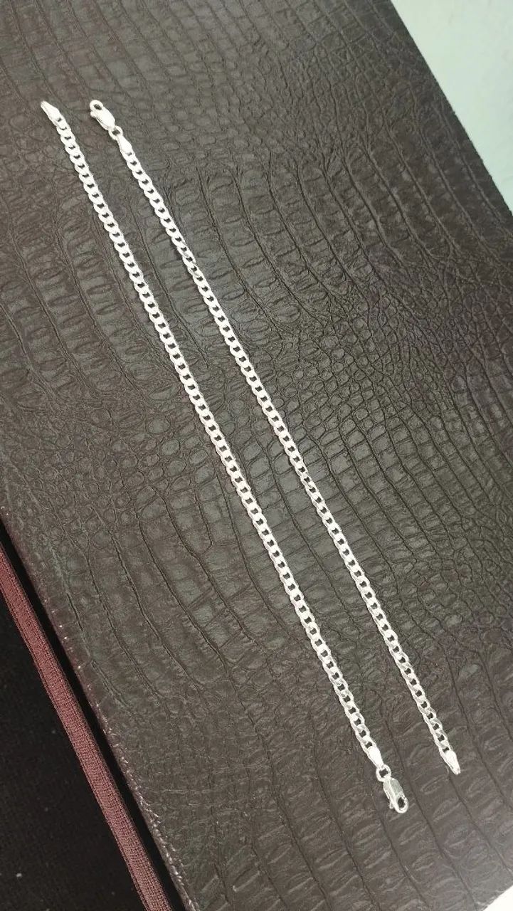 Pulseira de Prata Grumet 3mm - Foto 2