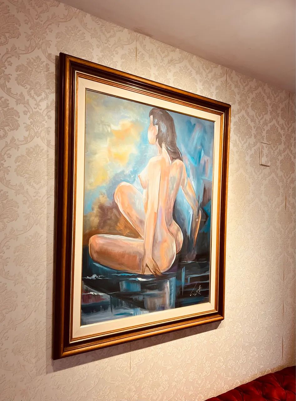 Bela pintura em óleo s/ Eucatex  - Foto 2