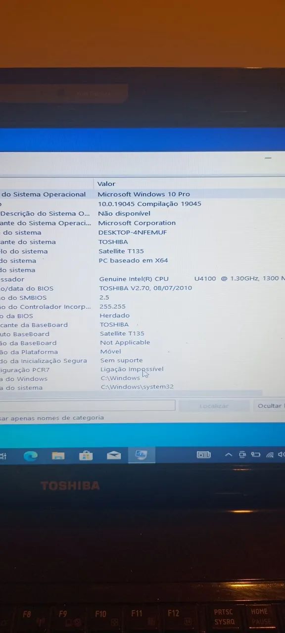 Notebook toshiba 