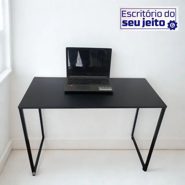 Mesa de Estudo Industrial 1m NOVA Escrivaninha Multiuso para Notebook Computador Birô - Foto 2