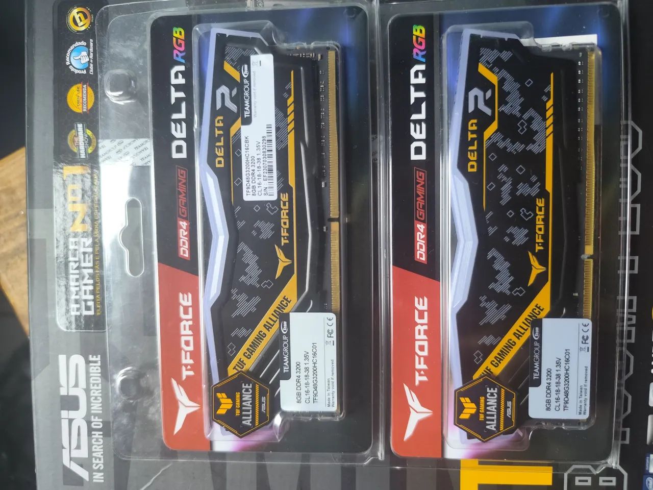 Memória ddr4 TFORCE 2×8=16 GB 