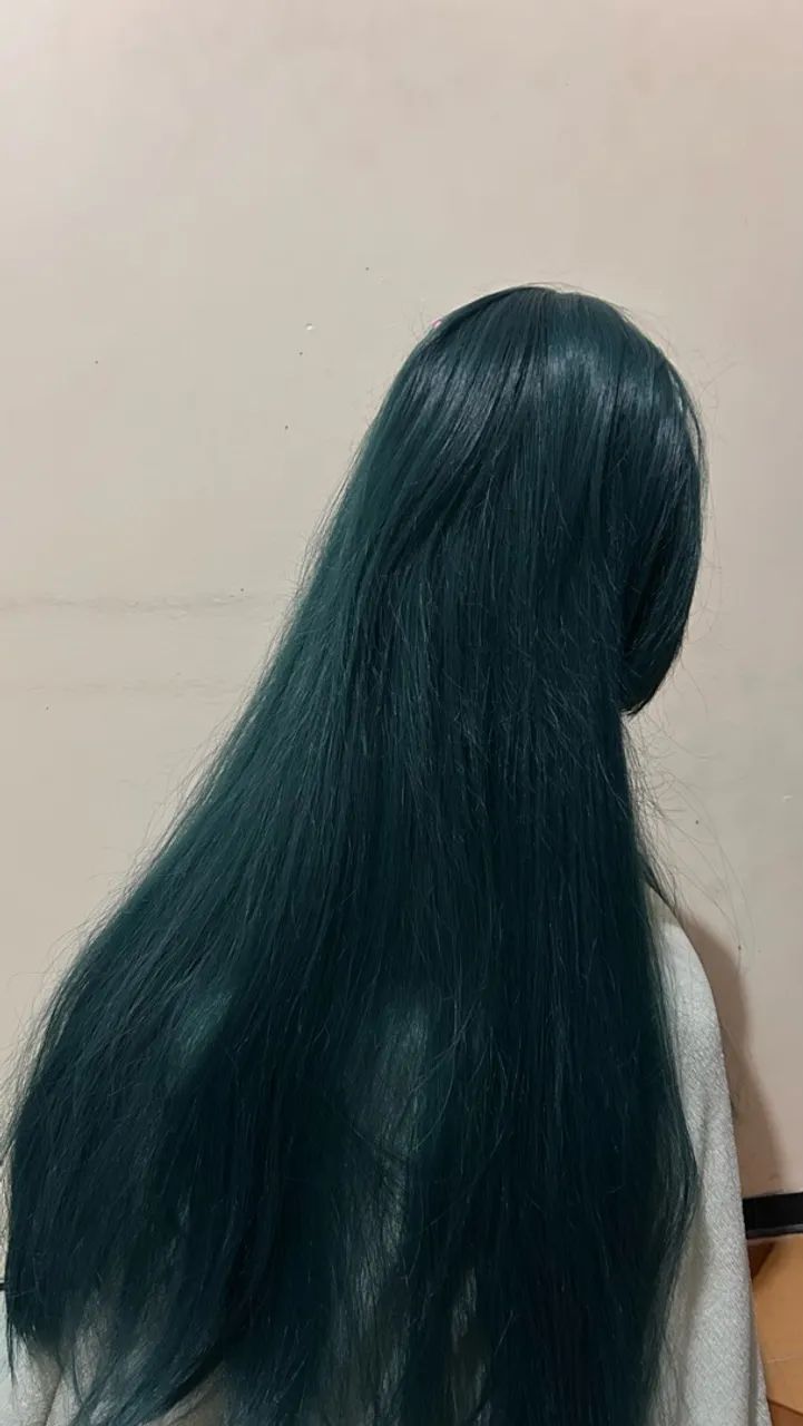 peruca longa verde  - Foto 2