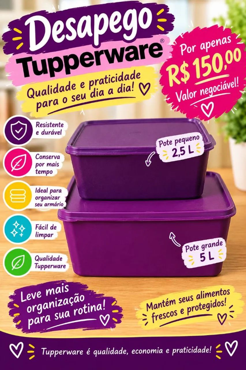 Desapegando de uns potes da Tupperware  - Foto 5