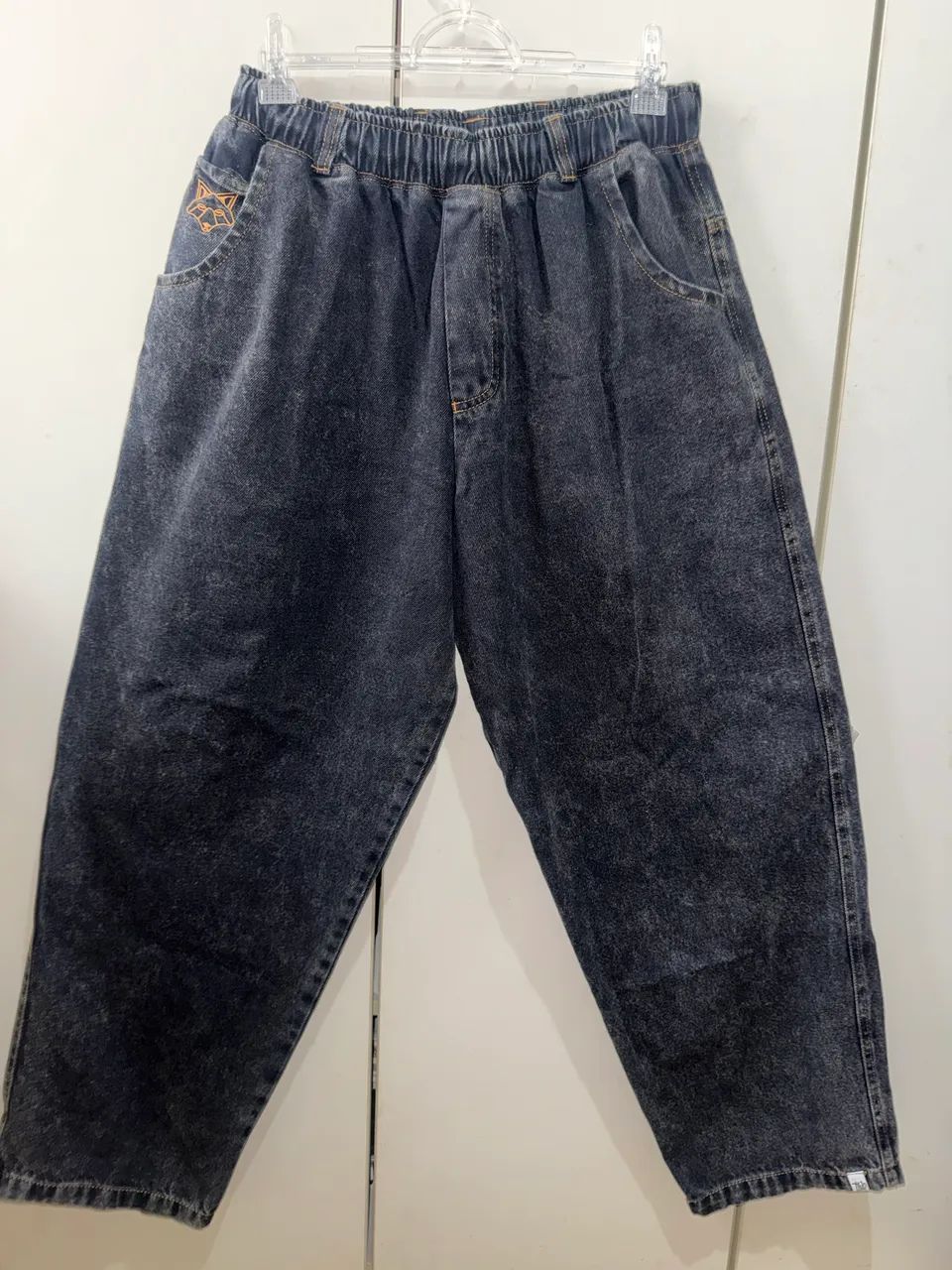 calça big jeans stone black g tnb - Foto 2