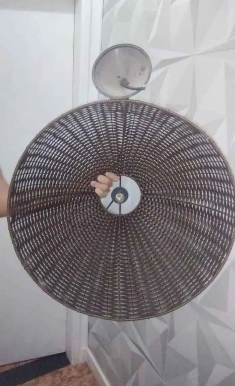 Luminária Pendente Junco Meia Esfera 52cm de diâmetro - Foto 3