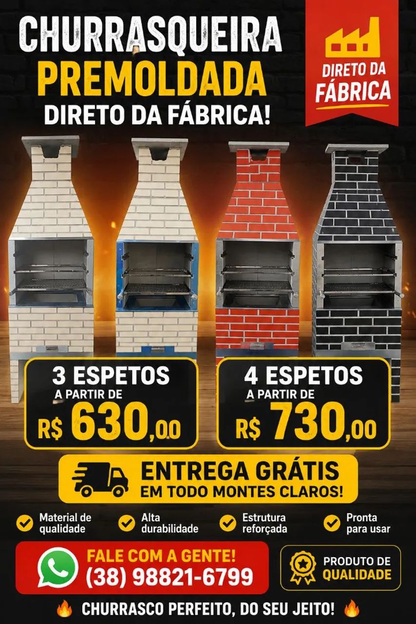 Churrasqueira premoldada 