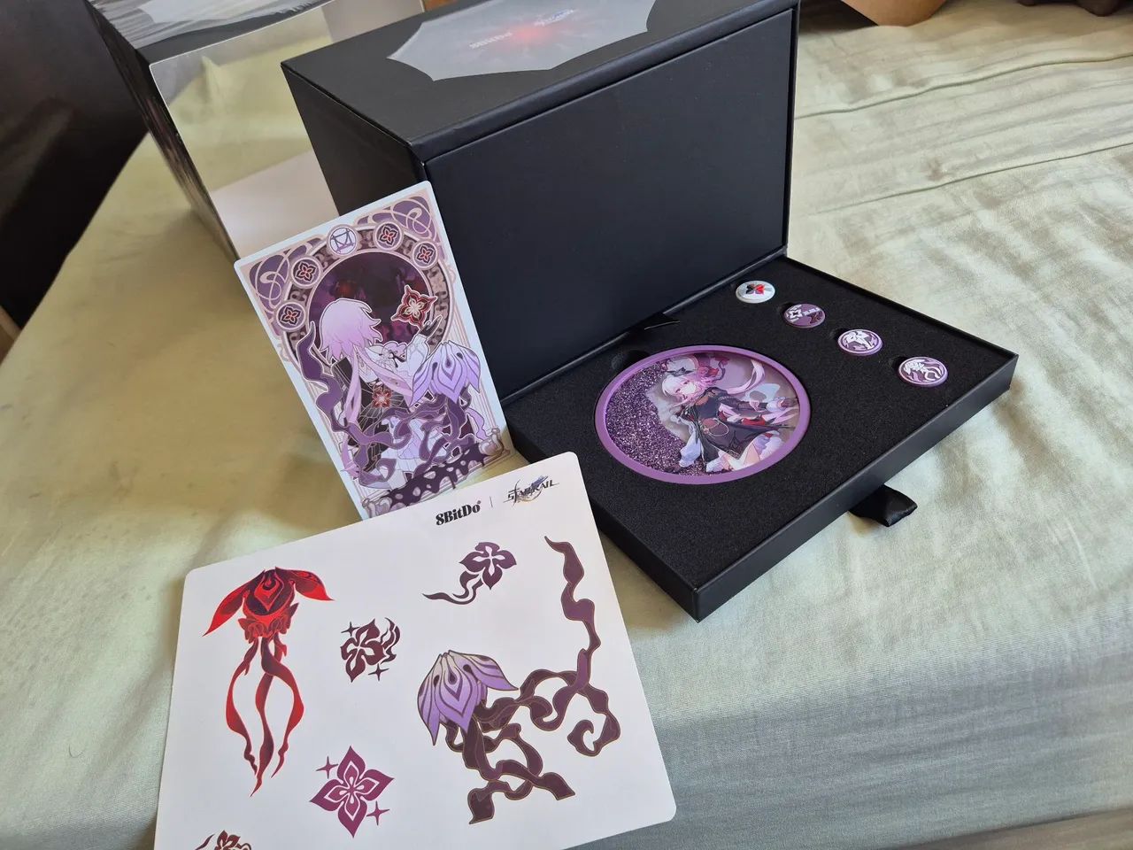 Controle 8bitdo Ultimate 2 Wireless Honkai Star - Evernight Roxo Claro - Foto 2
