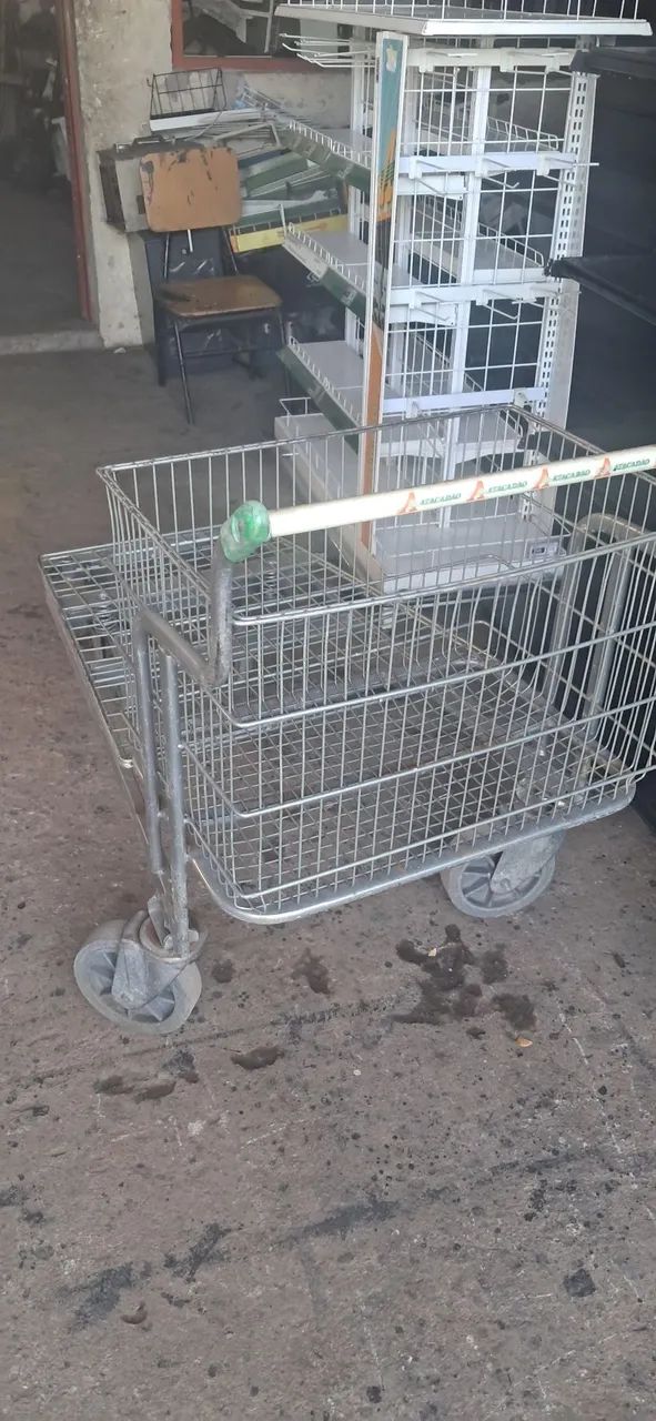 Carrinho Atacadista Prancha Plataforma Supermercado Aço - Foto 3