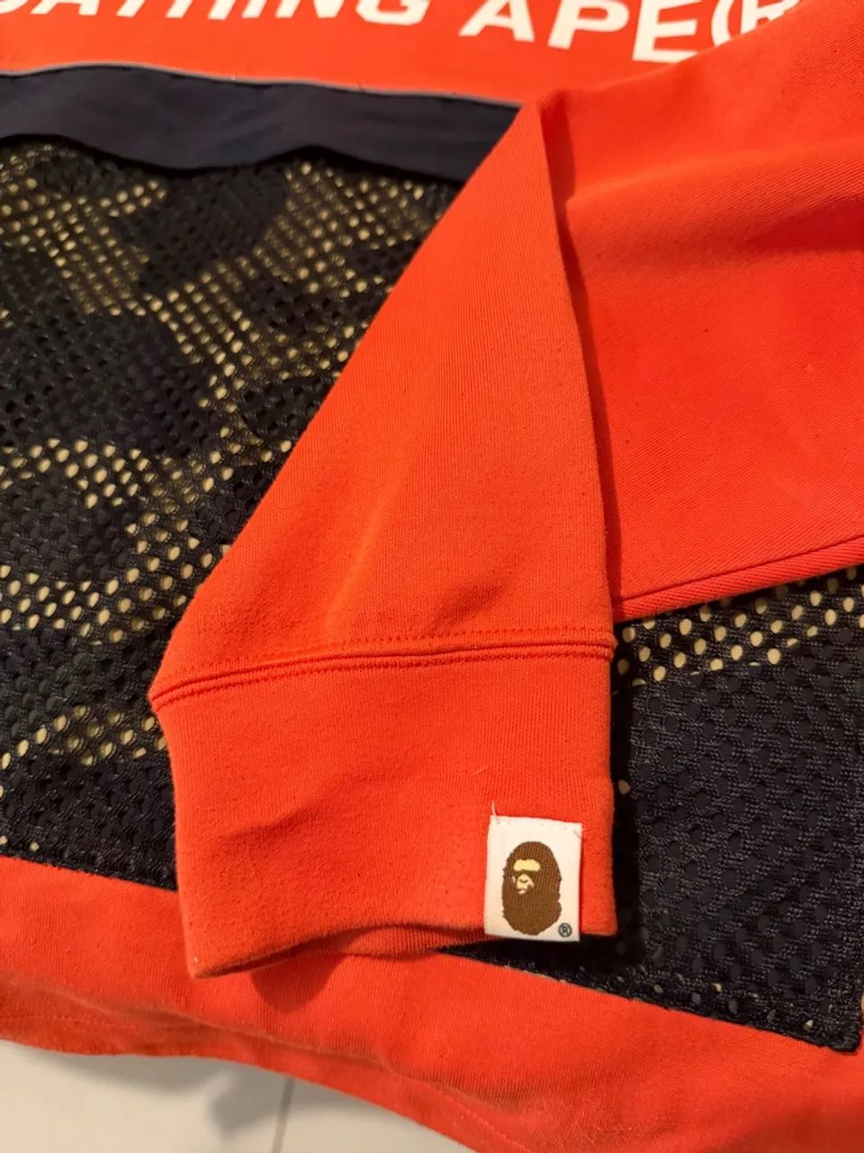 Moletom BAPE 1st Camo Pocket Laranja - Foto 4