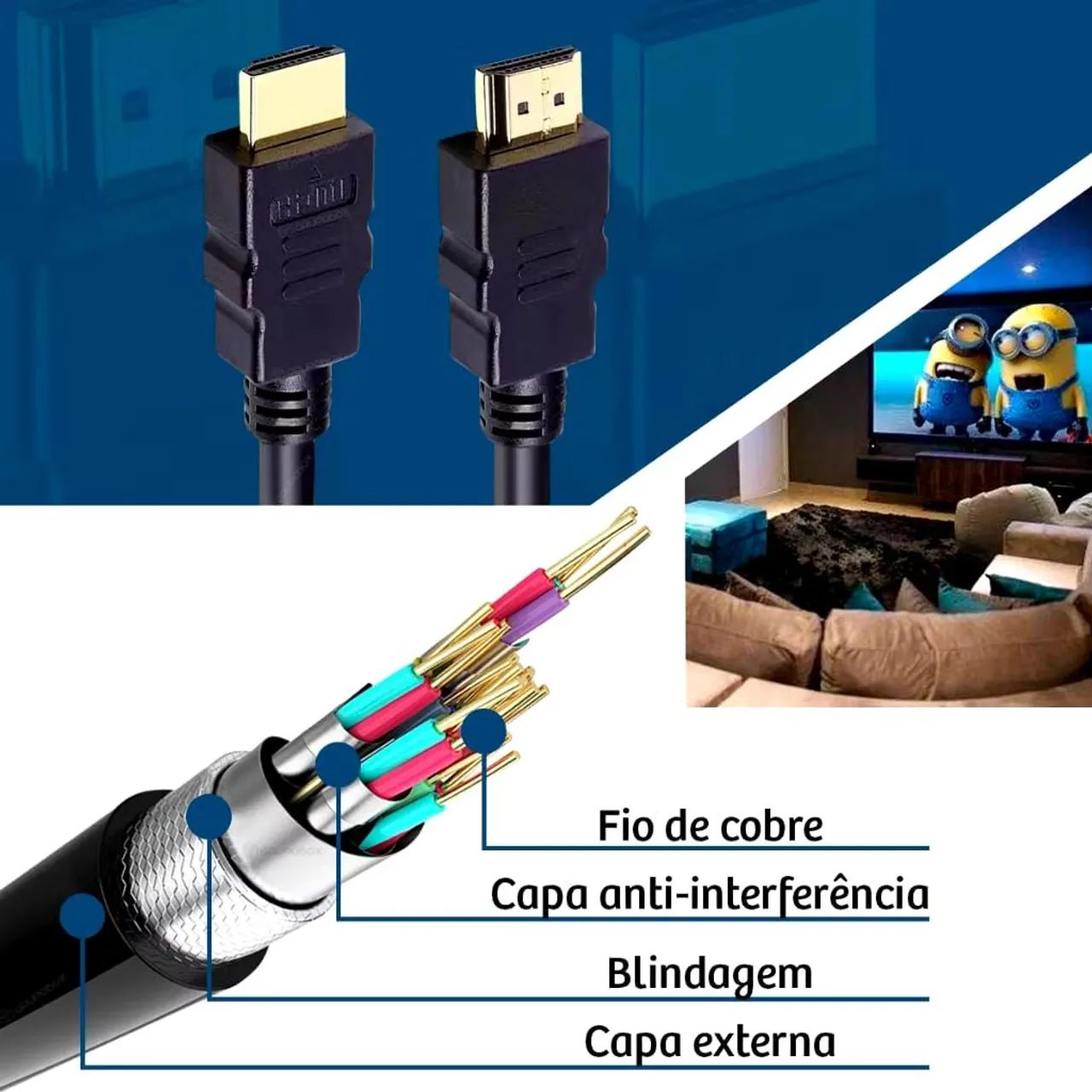 Cabo HDMI 10 metros 4K  - Foto 4