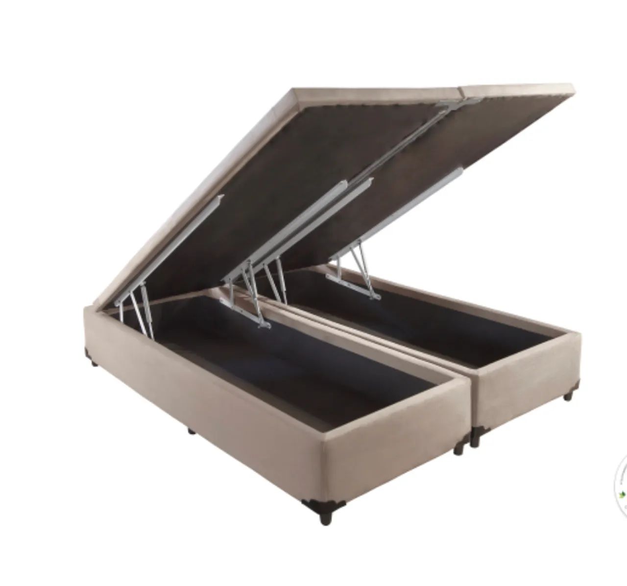 Base Box Baú Duo 138x188 Bege
