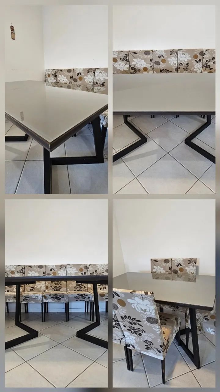 Mesa de jantar retangular com 6 cadeiras usada - Foto 5