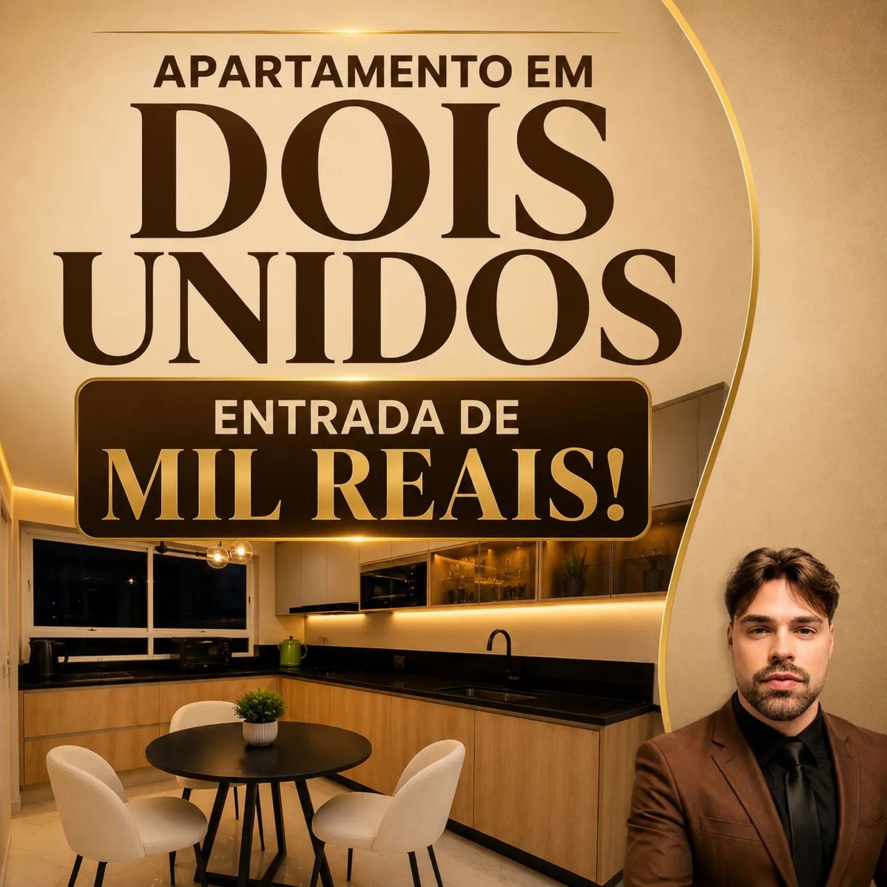 Novos em Dois Unidos! Apt. de 2 quartos.