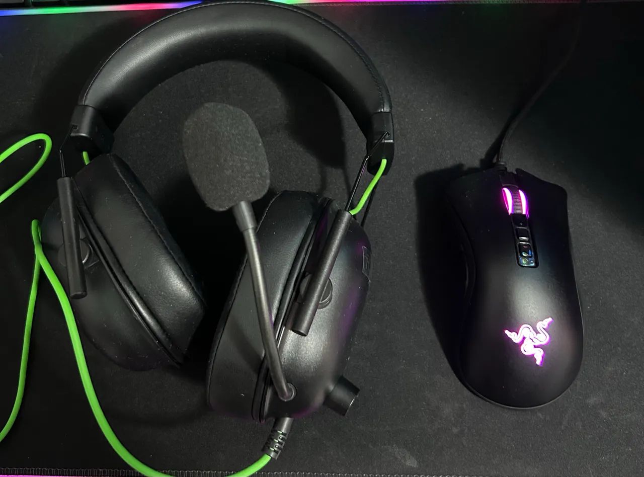 Kit Razer Mouse Mousepad Fone - Foto 2