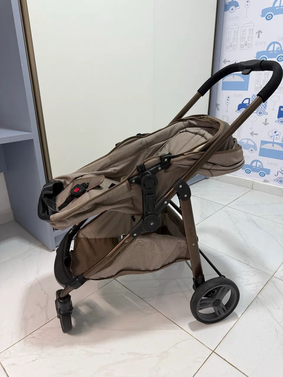 Berco Rosa + Carrinho de Bebe - Foto 4