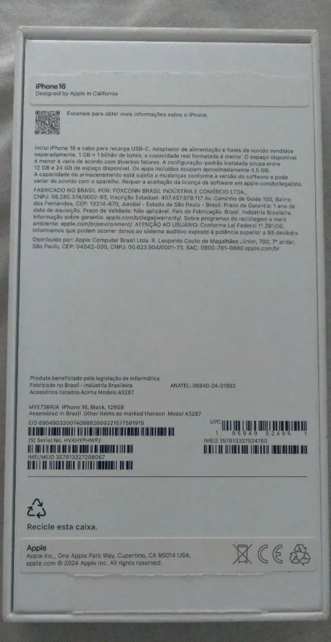 Iphone 16 novo / 128GB - Foto 5