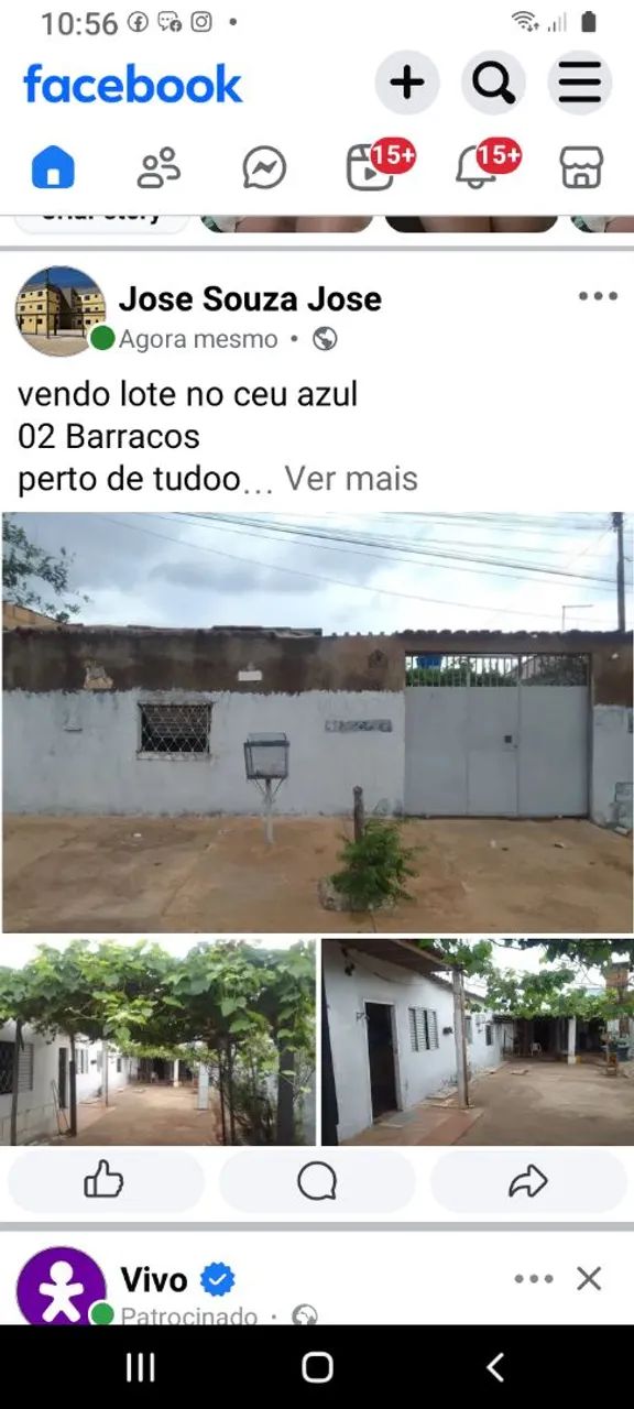 Lote 300 metros no ceu azul 