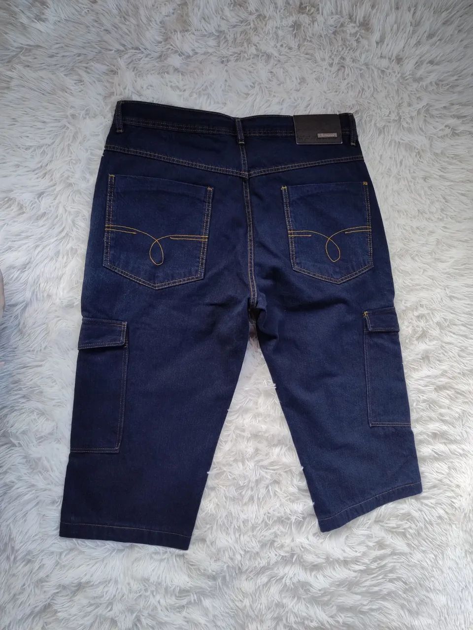 Bermuda Capri Cargo Jeans Terminal Authentic tamanho 48  - Foto 3