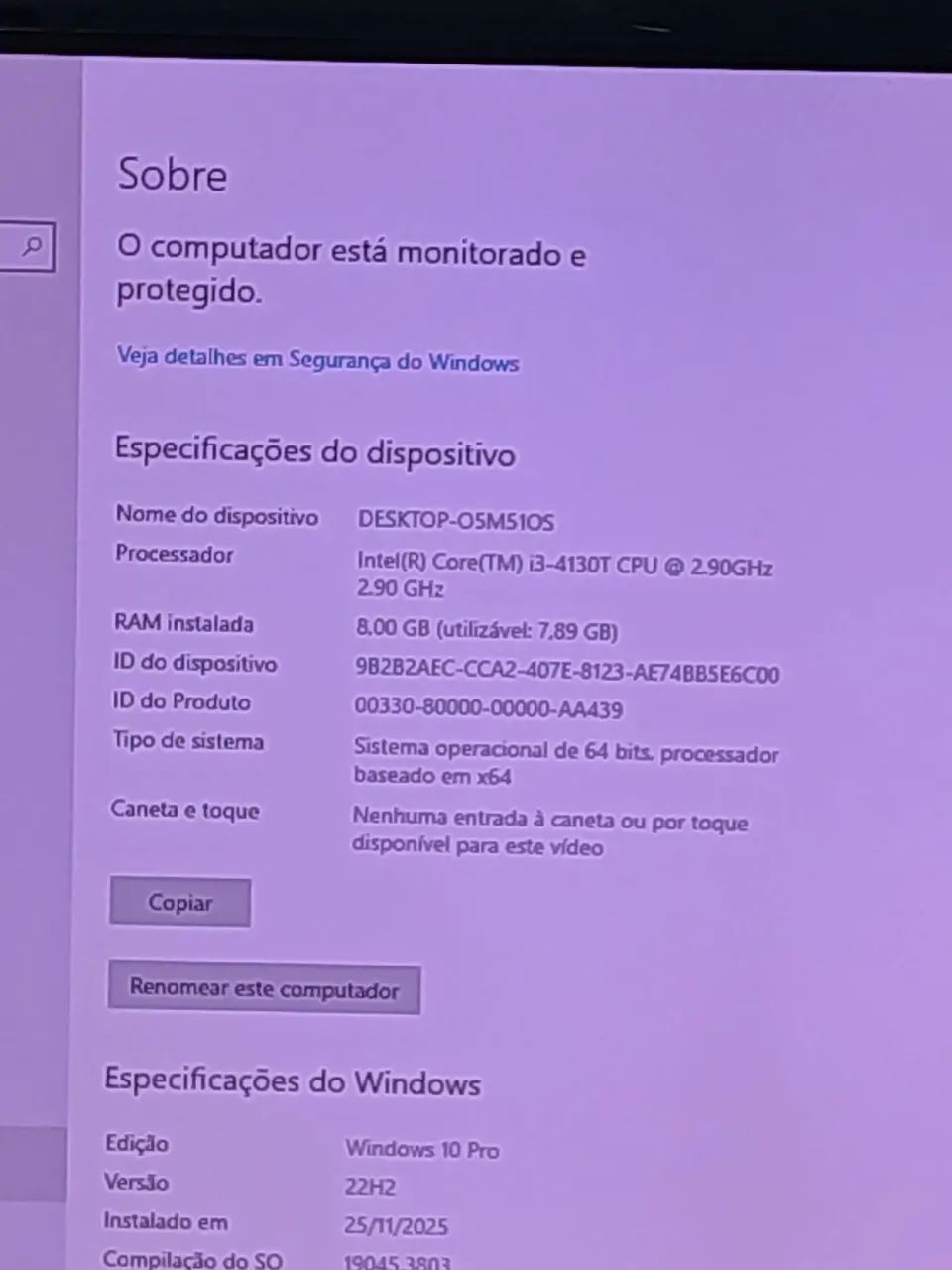MINI PC Lenovo core i3 4100T com 8gb de ram + SSD 128gb ( 3 meses de garantia ) - Foto 4
