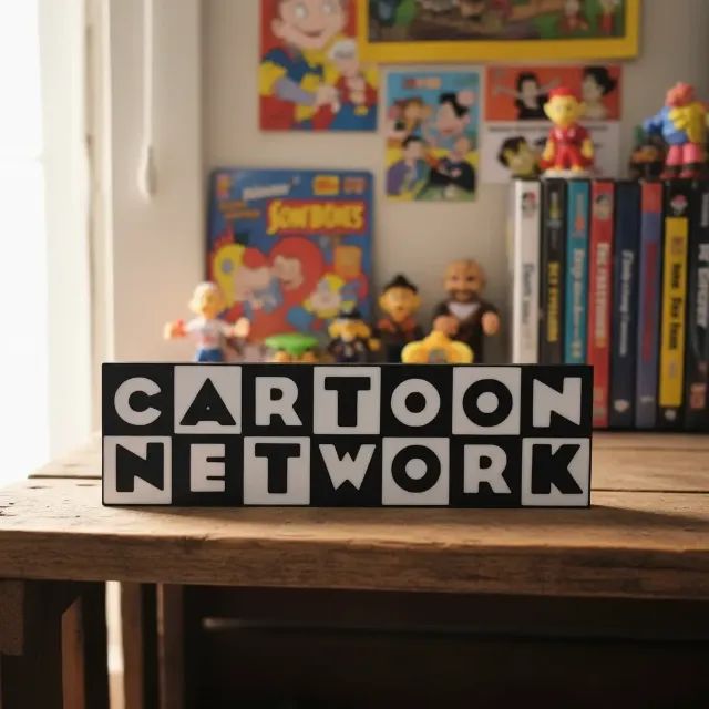 Cartoon Network Impressão 3d Logotipo Nostalgia 7cm