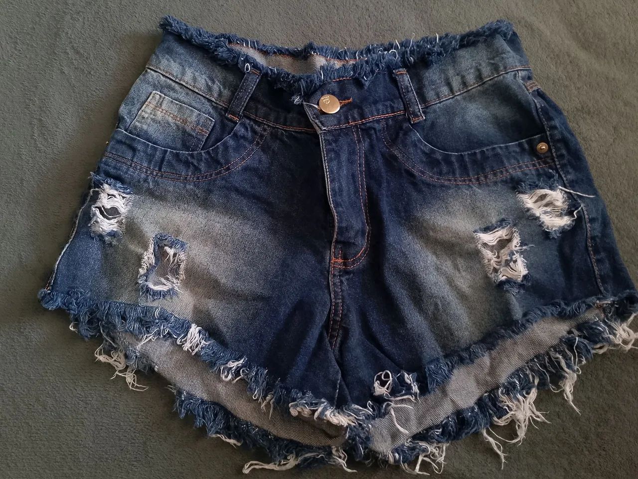 Shorts jeans desfiado 