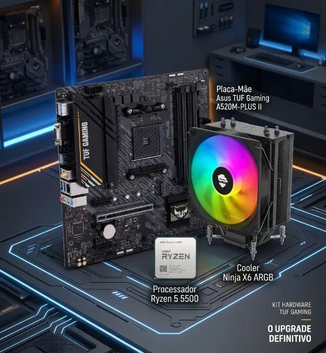 KIT GAMER UPGRADE PLACA MÃE, PROCESSADOR E COOLER - Foto 2