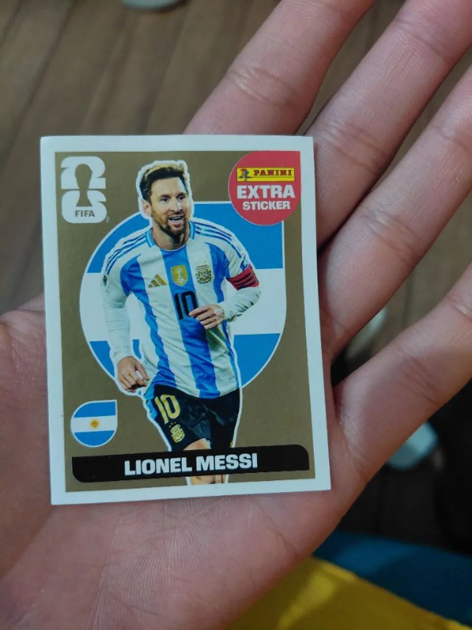 Figurinha Lionel Messi Dourado. (ACEITO PIX)