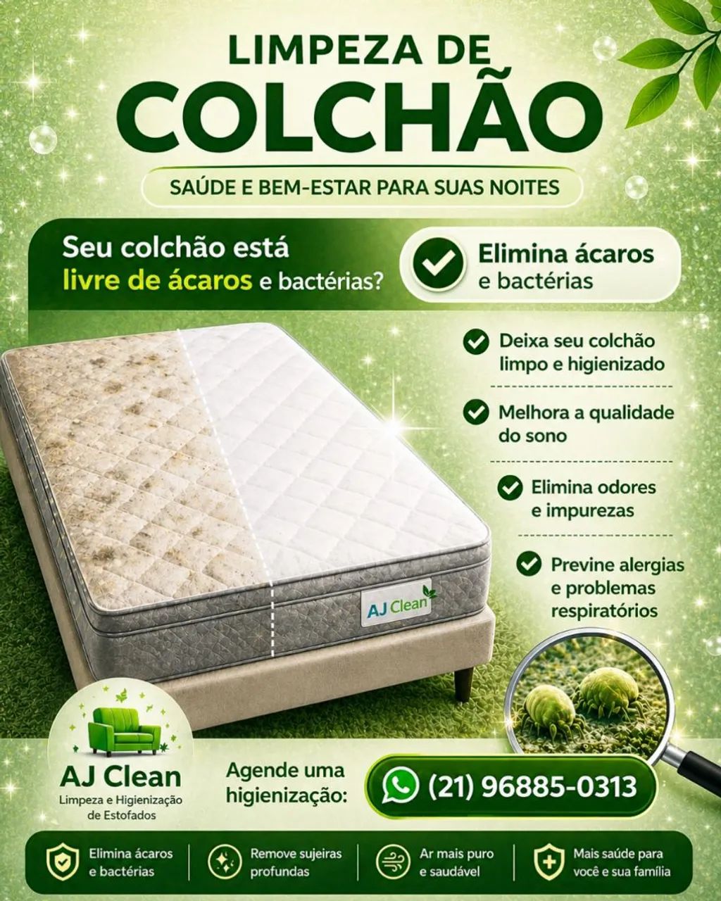 Limpeza de colchão tijuca, zona norte