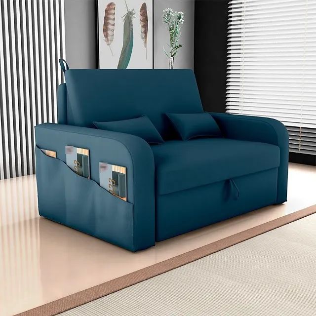 Sofá Cama Lady Dai 1,40m Linho (NOVO A PRONTA ENTREGA)