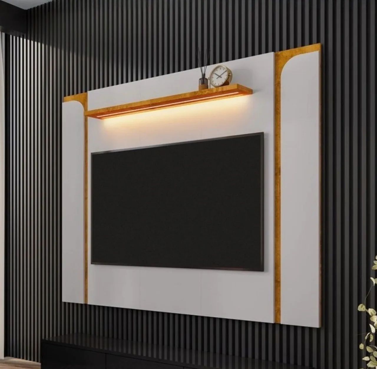 Painel Costa 75 Off White com Naturale