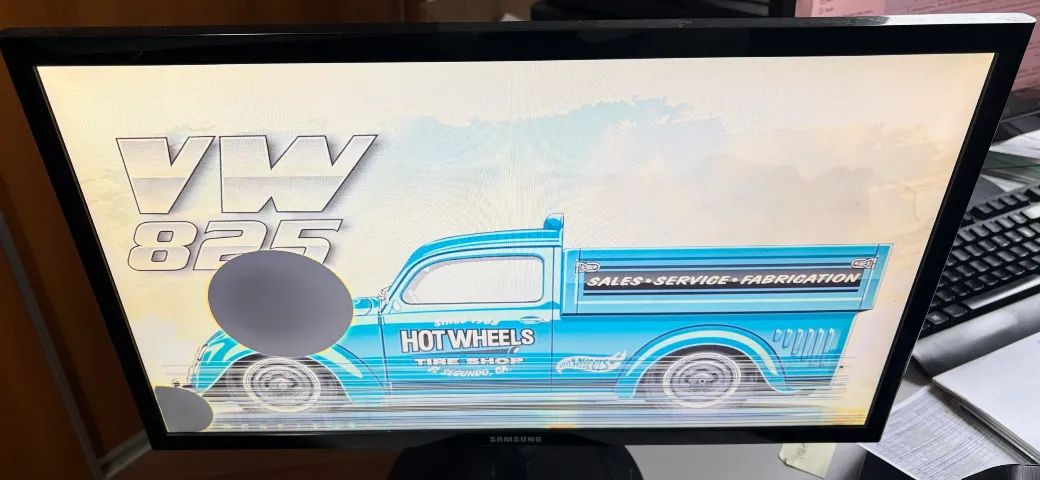 Monitor Samsung S22F350 - usado - tela quebrada - leia
