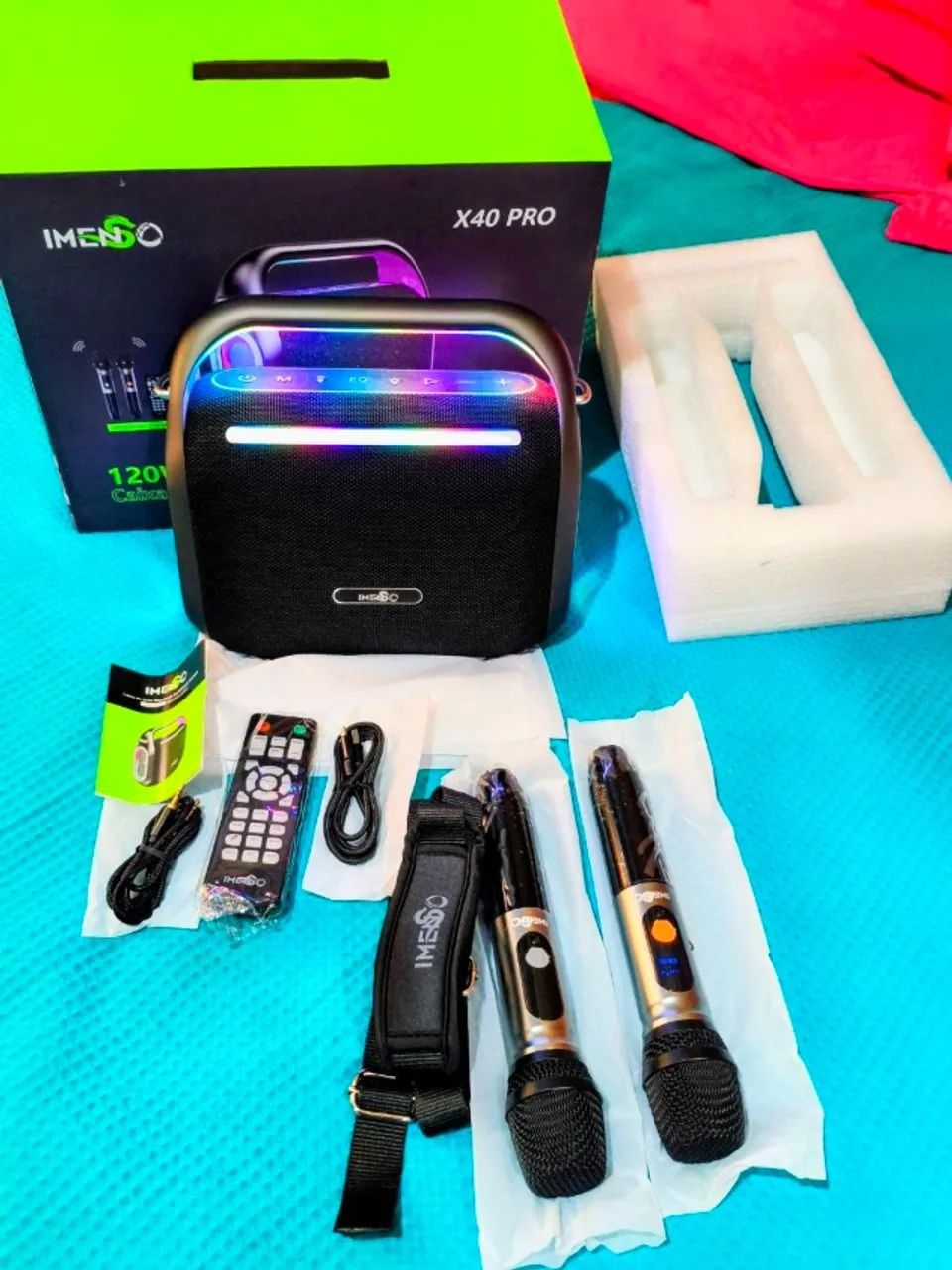 Caixa bluetooth imenso X40 Pro 120 W.