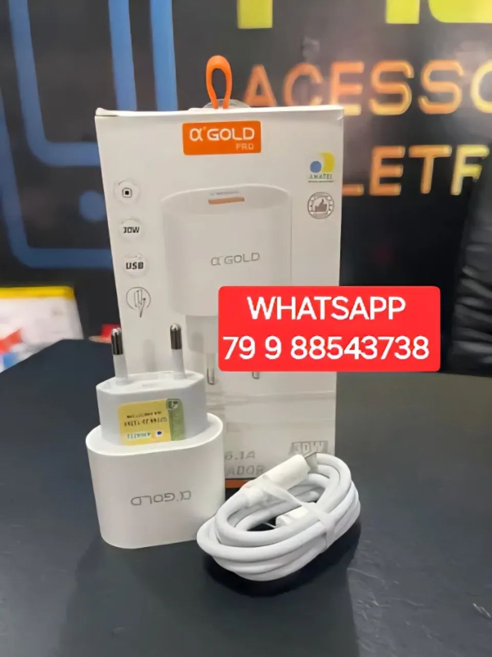 Carregador De Iphone CABO Original - Tipo type C xiaomi samsung motorola + USB C turbo 