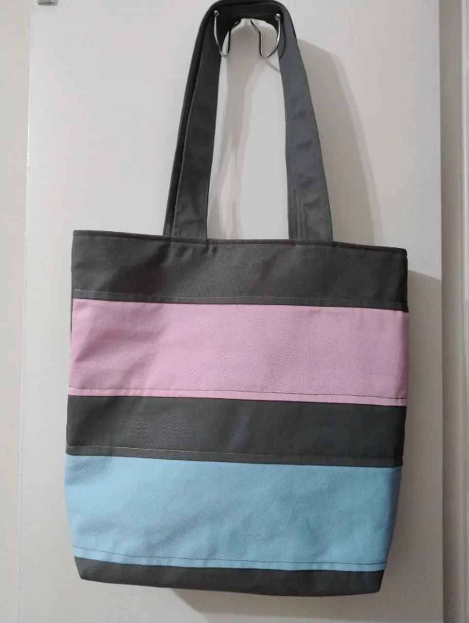 Bolsa em Brim Artesanal modelo único Cod 054 - Foto 3