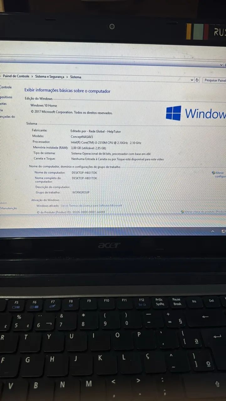 Notebook Acer 15,7?  - Foto 3