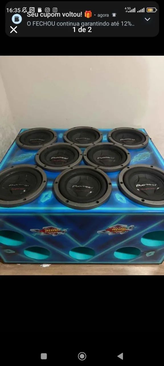 Vende-se 6 graves Pioneer de 10 polegadas  - Foto 2
