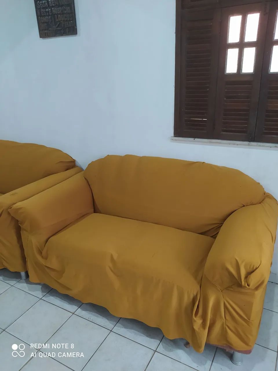 Sofá 2 e 3 lugares (vendo ou troco por celular) - Foto 5