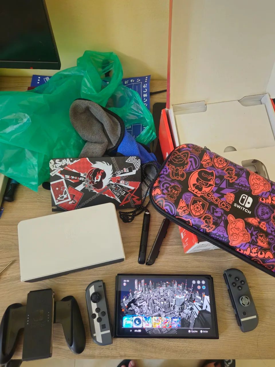 Nintendo switch 1 oled DESBLOQUEADO + acessórios  - Foto 2