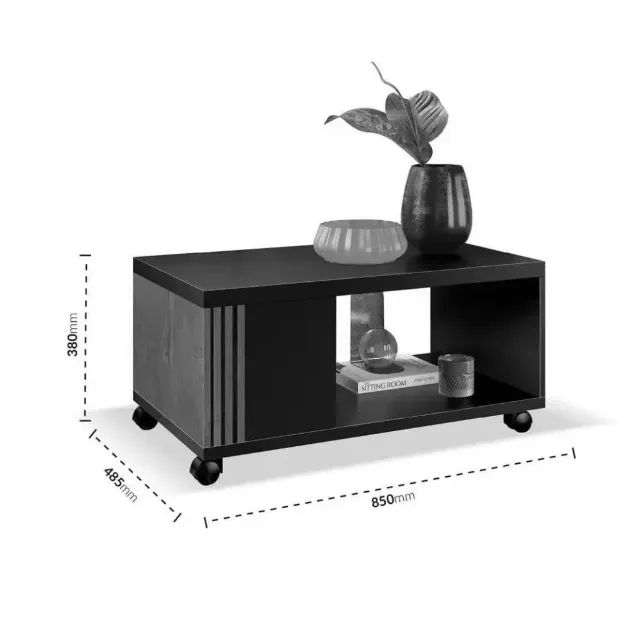 Mesa de Centro Pratica com Rodízios Edn - Foto 3