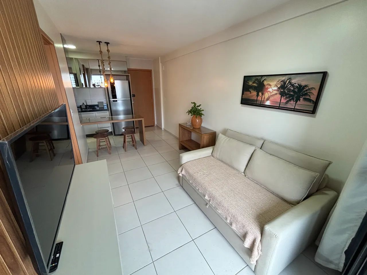 Alugo Edf Corais do Mar Quarto e Sala Mobiliado com Varanda, Jatiúca, Maceió  - Foto 3