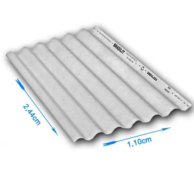 Telha De Fibrocimento 5mm 2,44x1,10  Brasilit - R$59,90