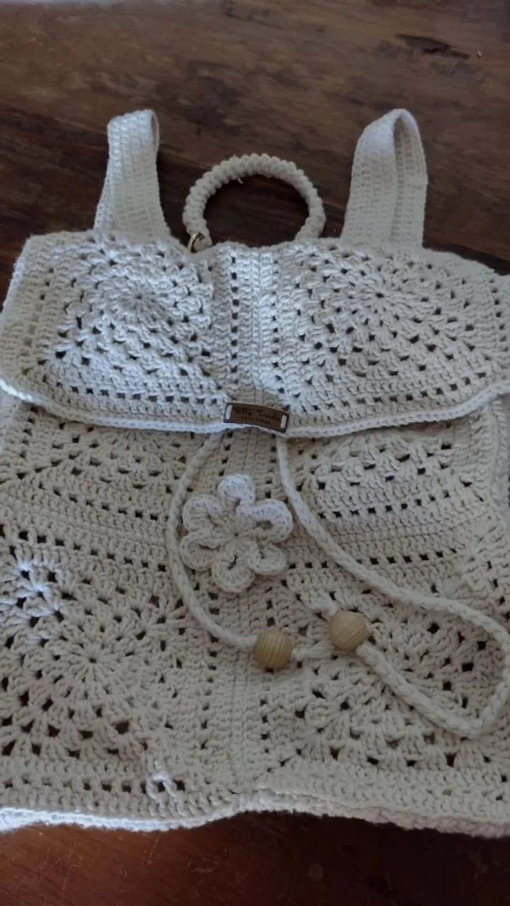 Mochila em crochê 