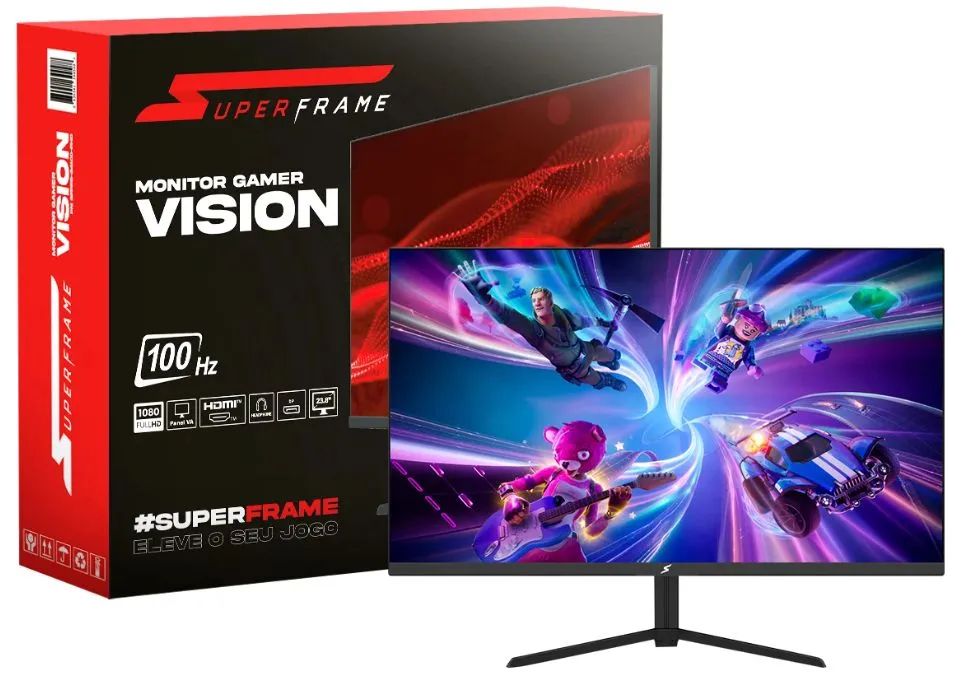 Monitor Gamer SuperFrame Vision, 24", 100Hz - Foto 5