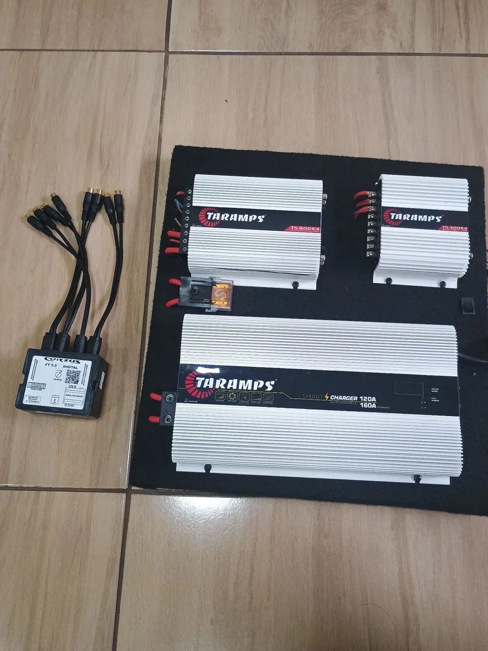 Jogo de amplificador taramps T800 T400 + fonte taramps 160A - Foto 2