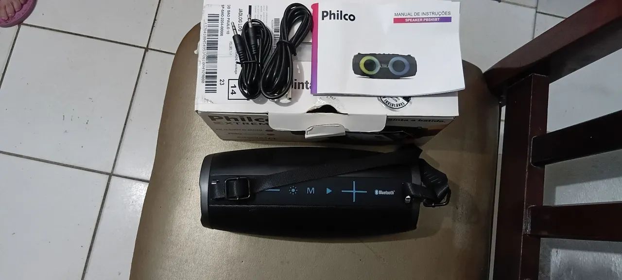 Caixa de som portátil skeaper marca philips