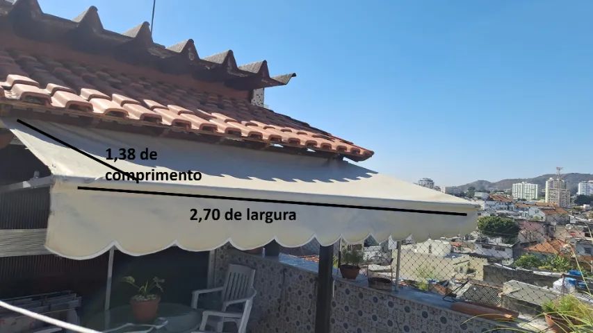 Toldos bege, com ferragens - excelente estado de conservação - Foto 3