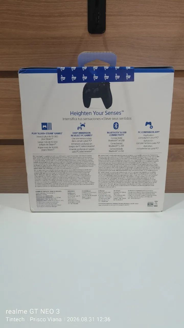 Controle PS5 DualSense Midnight Black Original Sony + Cabo USB - Foto 2