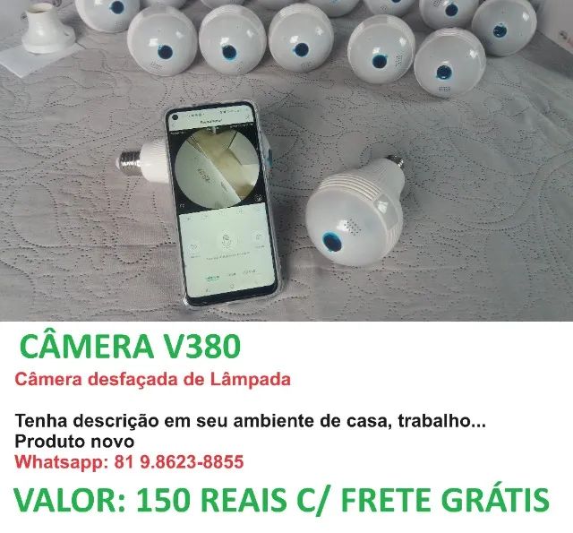 CÂMERA LÂMPADA V380 - Foto 4